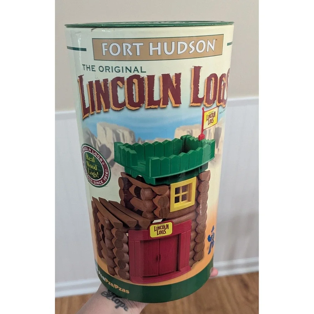 Lincoln Logs Fort Hudson Wood Building Set 70 Pcs Brown 00913 2008 Complete Set